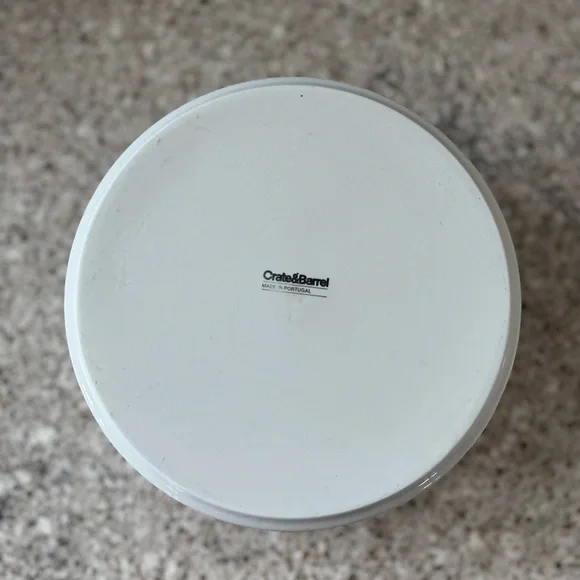 Crate & Barrel White Porcelain Serving Bowl - Picture 4 of 4